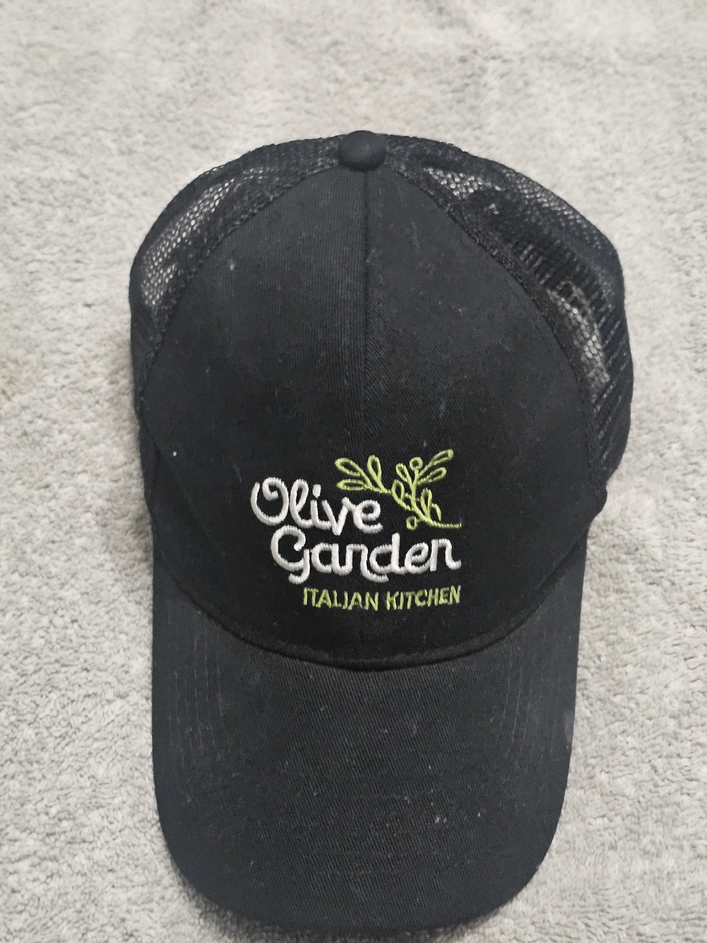 Black Mesh Logo Trucker Hat